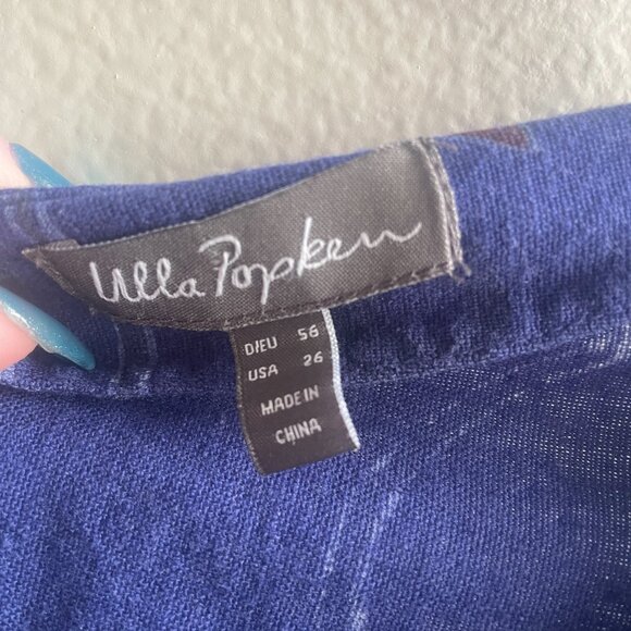 Ulla Popken Plus Size Linen Blend Caftan Dress - Picture 4 of 7